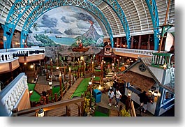 amusement park, archways, boardwalk, california, golf, horizontal, miniature, santa cruz, slow exposure, structures, west coast, western usa, photograph