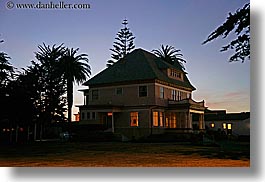 california, dusk, horizontal, houses, long exposure, nite, santa cruz, west coast, western usa, photograph