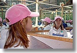 baseball cap, blonds, california, childrens, clothes, girls, hats, horizontal, lauren, mirrors, people, prism, reflections, santa cruz, west coast, western usa, photograph