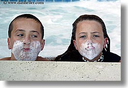 beards, boys, bubbles, california, childrens, emotions, girls, horizontal, humor, people, santa cruz, sauna, west coast, western usa, photograph