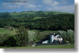 barn, barn house, buildings, california, hills, horizontal, houses, sonoma, west coast, western usa, photograph