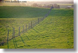 california, fences, fields, green, horizontal, long, scenics, sonoma, west coast, western usa, photograph