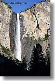 bridalveil, bridalveil falls, california, falls, nature, vertical, water, waterfalls, west coast, western usa, yosemite, photograph