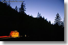 california, horizontal, nite, silhouettes, tunnel, west coast, western usa, yosemite, photograph