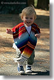 babies, boys, california, colorful, emotions, happy, jacks, laugh, people, poncho, toddlers, vertical, west coast, western usa, yosemite, photograph