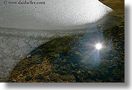 california, horizontal, ice, nature, reflections, sky, sun, water, west coast, western usa, yosemite, photograph
