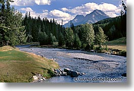 alberta, banff, canada, canadian rockies, horizontal, mountains, stream, photograph