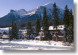 alberta, banff, canada, canadian rockies, horizontal, hotels, mountains, posts, photograph