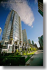 buildings, canada, modern, vancouver, vertical, photograph