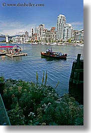 boats, canada, cityscapes, vancouver, vertical, water, water taxi, photograph