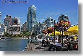bridge, cafes, canada, granville island, horizontal, vancouver, photograph