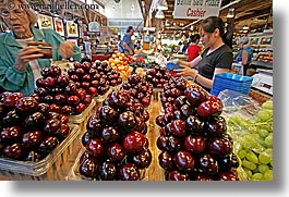 canada, fruits, granville island, horizontal, stands, vancouver, photograph