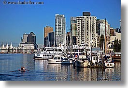 boats, canada, harbor, horizontal, rowers, vancouver, photograph