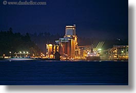 canada, cement, cityscapes, horizontal, mill, nite, slow exposure, vancouver, photograph