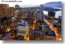 canada, center, cityscapes, from, harbor, horizontal, long exposure, nite, vancouver, photograph