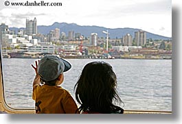canada, childrens, cityscapes, horizontal, mothers, people, vancouver, viewing, photograph