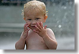 babies, canada, fountains, horizontal, people, running, toddlers, vancouver, water, photograph