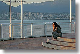 canada, horizontal, people, sunsets, vancouver, viewing, womens, photograph