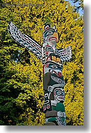 canada, poles, stanley park, totum, vancouver, vertical, photograph