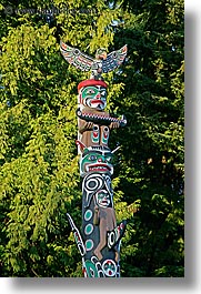 canada, poles, stanley park, totum, vancouver, vertical, photograph