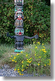 canada, poles, stanley park, totum, vancouver, vertical, photograph