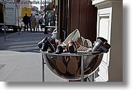 austria, europe, horizontal, pipes, shoes, streets, vienna, photograph