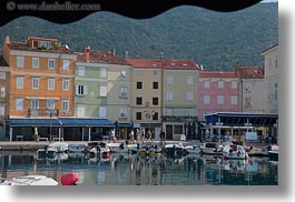 boats, colorful, colors, cres, croatia, europe, harbor, horizontal, towns, photograph