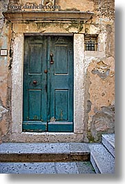 croatia, doors, doors & windows, dubrovnik, europe, green, vertical, photograph