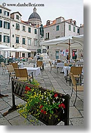 croatia, dubrovnik, europe, flowerbox, flowers, squares, vertical, photograph