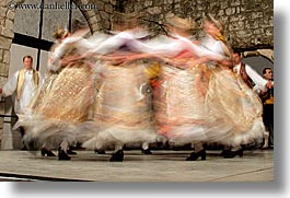 croatia, dancing, dubrovnik, europe, folk dancing, groups, horizontal, motion blur, people, slow exposure, photograph