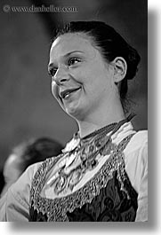 black and white, croatia, croatian, dance, dancers, dubrovnik, europe, folk dancing, vertical, womens, photograph