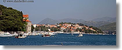 boats, croatia, dubrovnik, europe, harbor, horizontal, panoramic, photograph