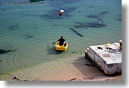 boats, croatia, dubrovnik, europe, harbor, horizontal, men, yellow, photograph