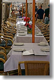 croatia, dubrovnik, europe, long, tables, vertical, photograph