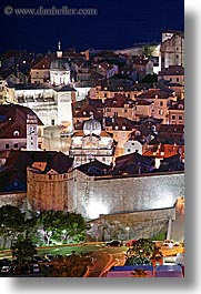 cityscapes, croatia, dubrovnik, europe, long exposure, nite, vertical, photograph