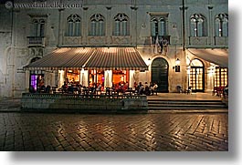 cafes, croatia, dubrovnik, europe, horizontal, nite, streets, photograph
