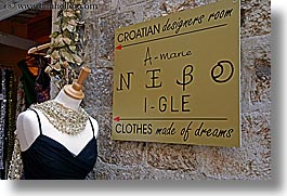 clothes, croatia, croatian, dubrovnik, europe, horizontal, signs, photograph