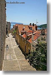 croatia, dubrovnik, europe, rooftops, sidewalks, streets, vertical, photograph
