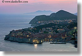 cityscapes, croatia, dubrovnik, europe, harbor, horizontal, long exposure, ocean, sunsets, photograph