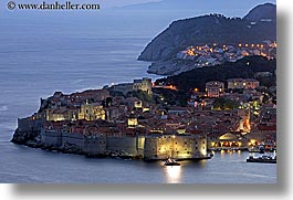 cityscapes, croatia, dubrovnik, europe, harbor, horizontal, long exposure, ocean, sunsets, photograph