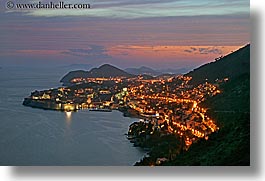 cityscapes, croatia, dubrovnik, europe, horizontal, long exposure, ocean, sunsets, photograph