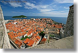 cityscapes, croatia, dubrovnik, europe, horizontal, rooftops, town view, townview, photograph