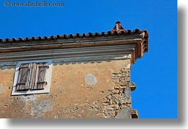 croatia, europe, groznjan, horizontal, old, stones, walls, windows, photograph