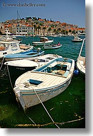 boats, croatia, europe, harbor, hvar, towns, vertical, photograph