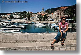 croatia, europe, horizontal, hvar, people, posing, tourists, photograph