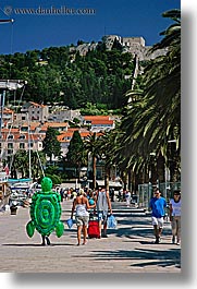 croatia, europe, hvar, promenade, towns, vertical, photograph