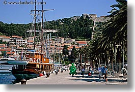 croatia, europe, horizontal, hvar, promenade, sailboats, towns, water, photograph