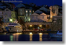 boats, cityscapes, croatia, europe, harbor, horizontal, korcula, long exposure, nite, towns, water, photograph