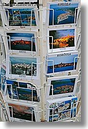 croatia, europe, korcula, postcards, vertical, photograph