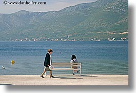 croatia, europe, horizontal, korcula, people, walk, walking, womens, photograph